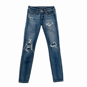 American Eagle Distressed Super Stretch Skinny Jeans